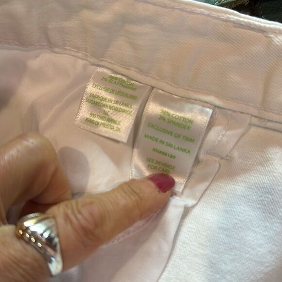 SZ 10 LILLY PULITZER WHITE DENIM SKIRT - Picture 8 of 8